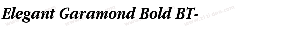 Elegant Garamond Bold BT字体转换